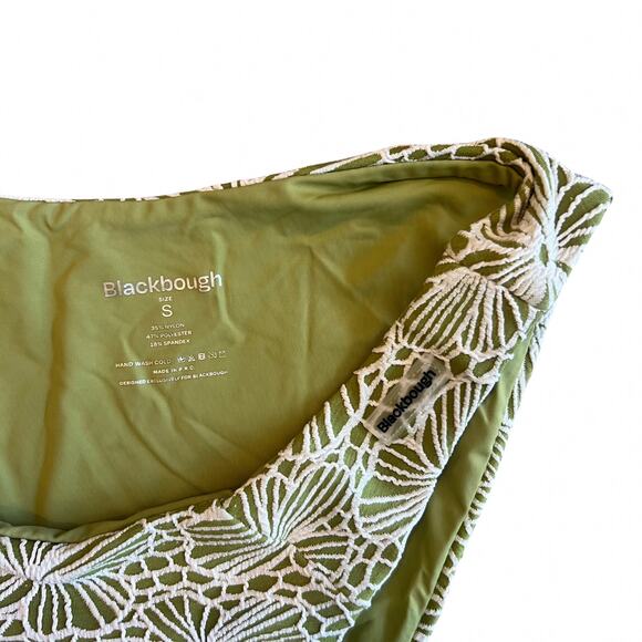 Blackbough Kate Sage Jacquard Bikini Set Small Triangle Top Cheeky Bottoms - Picture 6 of 6